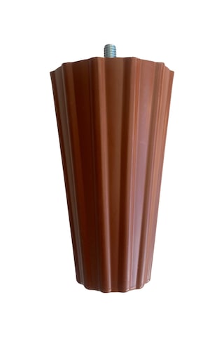 Armut Kahverengi Plastik 12cm 8mm Vidalı Mobilya Koltuk Ve Baza Ayağı 12cm Kahverengi 8mm 4 Adet Kahverengi