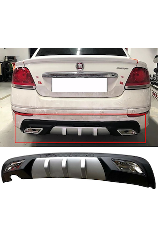 Fiat Linea Difüzör Difizör Gri + Kare Egzoz Görünüm C Tip