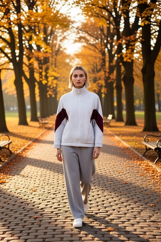 Benerly Kadın Dik Yaka Fermuarlı Düşük Kol Örme Sweatshirt Fonksiyonel Da Bordo