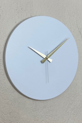 Round Model Metal Sıvama Akar Sessiz Mekanizmalı Duvar Saati 40 40 Cm Beyaz