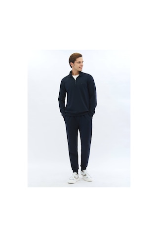 Kip Lacivert Dik Yaka Sweatshırt 631436 Lacivert