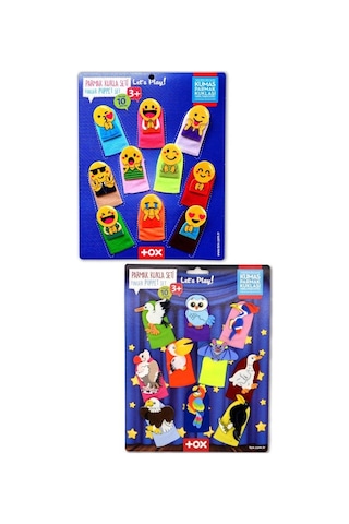2 Set - 20 Parça Tox Emojiler ve Uçan Hayvanlar Parmak Kukla T106