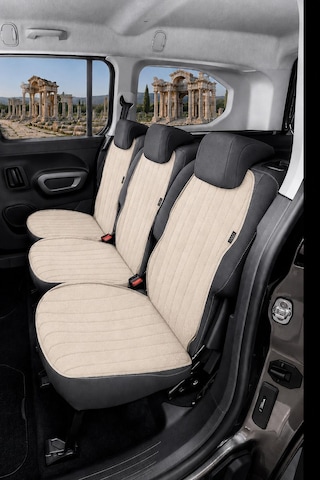 Bod Fiat Doblo Oto Koltuk Koruyucu Kılıf 2023-sonrası Bafa Serisi Bej