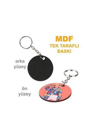 Sublimasyon Eko.mdf Tek Taraflı Anahtarlık - Yuvarlak