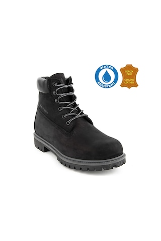 Hush Puppies Helppo 725812 Gerçek Deri, Anatomik, Waterresist Erkek Bot Siyah Siyah