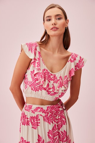 Suwen Shakira Crop Top Sba24520849 Pembe Çiçekli Pembe