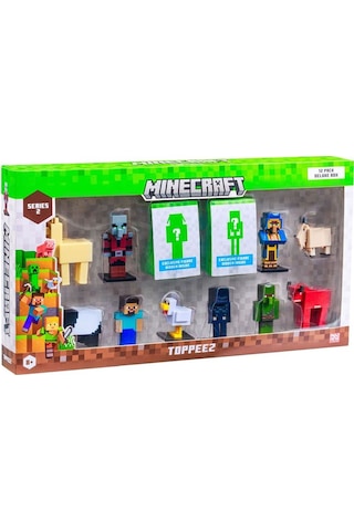 Pmı/mc2280 Minecraft 3d Toppeez 12li Deluxe Figür Seti 2 Asorti
