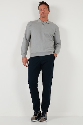 Buratti Pamuklu Regular Fit Düğmeli Polo Yaka Erkek Sweat 5905739 Gri