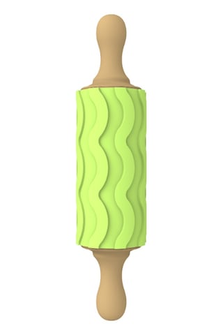 Mini Dalga Desenli Merdane - Yeşil