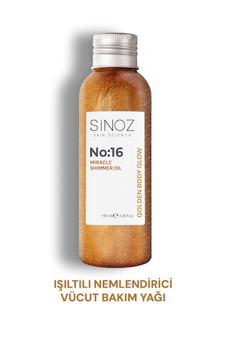Sinoz No:16 Mucizevi Işıltılı Saç Ve Vücut Bakım Yağı - Parıltılı Nemlendirici Bakım 100 Ml