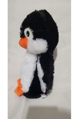 Penguen Figürlü Pelüş - 30cm Beyaz - Siyah