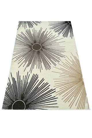 Saray Halı Samyeli 11473 Rv 140x220 Krem Vizon Kesme Halı Krem - Vizon