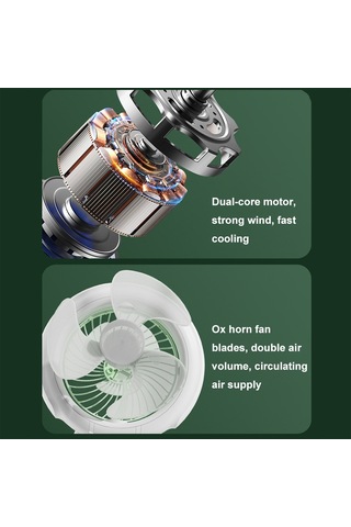 Gece Lambası Masaüstü Katlanır Fan Açık Hava Kamp Asma Mini Fan, Renk: Turuncu Temel