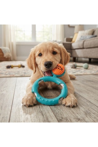 Halatlı Disk Köpek Isırma Oyuncağı - Mama Ödüllü Mekanizma Hayvan Eşyası Evcil Dost Hareketli Ürün