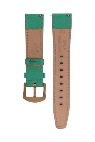 Fro Lw38-43 20 Mm Hakiki Deri Safiano Yeşil Kordon Gold Toka