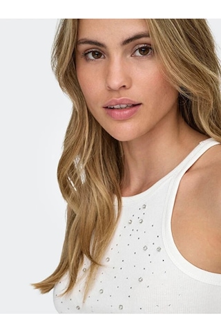 Only Onlfiliz S/l Stone Tank Top Box Kadın Bluz 15368917 Beyaz
