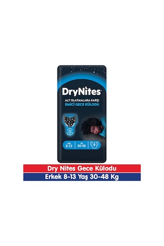 Huggies Drynites Erkek 8-13 Yaş Emici Gece Külodu 30-48 Kg 9 Adet Diğer
