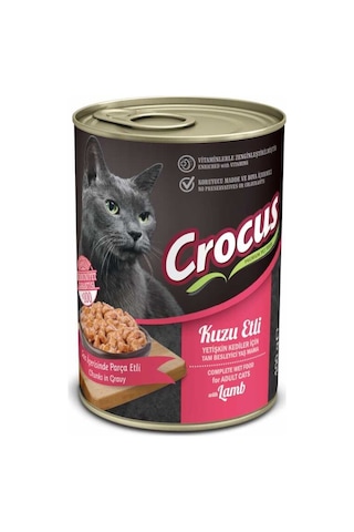 Crocus Yetişkin Kedi Kuzu Etli Yaş Mama 400gr