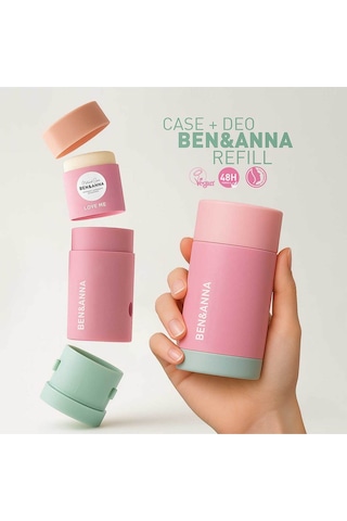Ben & Anna Love Me Deodorant Kutu + Refill 40 Gr %100 Doğal Vegan Alüminyum İçermez Nemlendirici