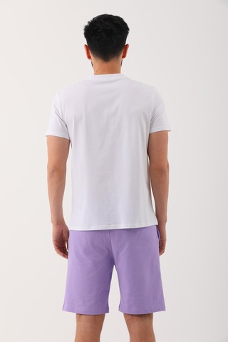 Penyebizden Erkek Regular Fit Normal Kesim %100 Pamuklu Şort-lila