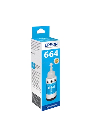 Epson T664 4 Renk Mürekkep Seti Siyah, Mavi, Kırmızı, Sarı - L110 L220 L382 L3050 L3060 Uyumlu