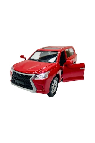 Sesli Işıklı Metal Çek Bırak Araba - Lexus LX Kırmızı - Fy6208-12D - Kırmızı