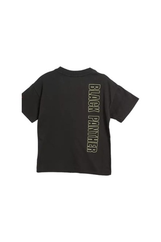 Lolliboomkids Yeni Sezon Siyah Renk Panter Karakter Baskılı Sırt Baskı Detaylı T-shirt Siyah