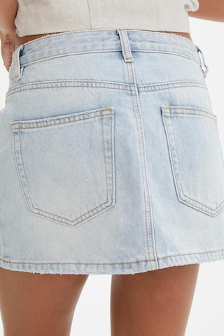 Madmext Buz Mavi Mini Jean Etek Mg2099 Buz Mavi