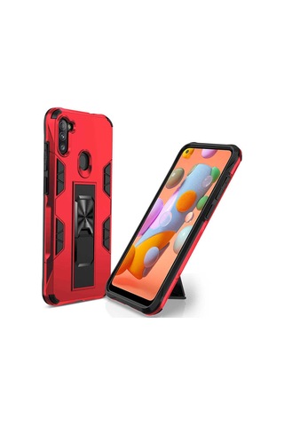 Samsung Uyumlu Galaxy A11 Kılıf Zore Volve Kapak-Kırmızı