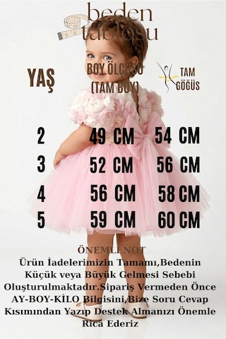 Baby Animals Kız Bebek Elbise Kız Çocuk Elbise Doğum Günü Parti Düğün Elbise Dantelli Kısa Kol Astarlı Elbise Pembe