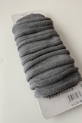 Ozzy Socks Aerobik Tozluk Akrilik Triko Örgü Leg Warmer Ayak Isıtıcı Gri Gri