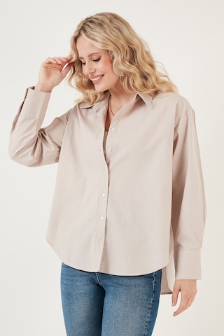 Lela Oversize % 100 Pamuk Poplin Bayan Gömlek Cf21S163867 Taş