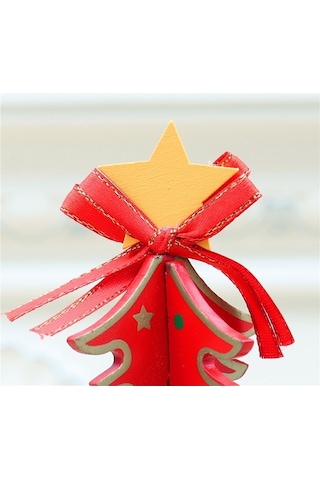 Novahub Noel Süsleri Ahşap Dönen Müzik Kutusu Kırmızı, Mikrofonlu Noel Ağacı Diğer