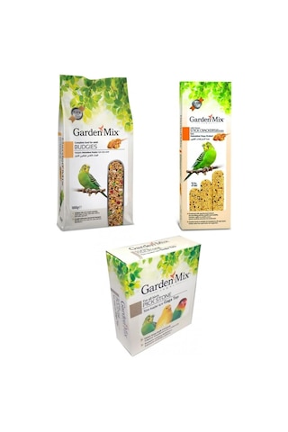 Muhabbet Kuşu Bakım Seti 3'lü Ballı Kuş Yemi 1 Kg X Gaga Taşı X Ballı Kuş Krakeri 0.75 LT - 2.5 LT - 12 KG