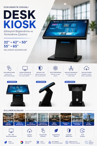 Touchscreen Desk Kiosk - 65"