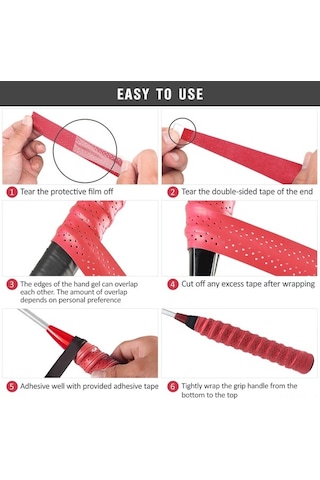 Flybuy Ve Tutma Ter Tenis Raket Malzeme Kaymayan, İçin Eva Emici, Bandı Badminton Adet 1/5 - Zo