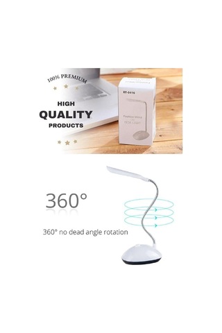 Esnek 2 Kademeli Led Masa Lambası Pilli Kitap Okuma Klavye Aydınlatma Portatif Masa Lambası Xy-0416 Teknik Durak