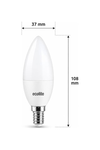 Ecolite 8w Led Mum Ampul 3 Lü Paket E14 Duy 3000k Sarı Işık 810 Lümen 60w Eşdeğer Dekoratif Opal Ampul Enerji Tasarruflu