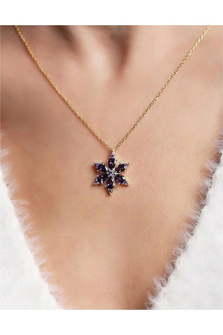 Romantik Buluşma Kış Masalı Işıklı Müzikli Kar Küresi Ve Lotus Çiçeği Kolye