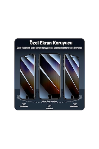 Infinix Hot 30 Uyumlu Gizlilik Filtreli Hayalet Ekran Koruyucu Nano Cam 2 Adet