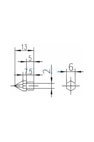 3D Printer / Yazıcı Extruder Mk7 Mk8 Nozzle - 0.2Mm (3.00) X 1 Ad