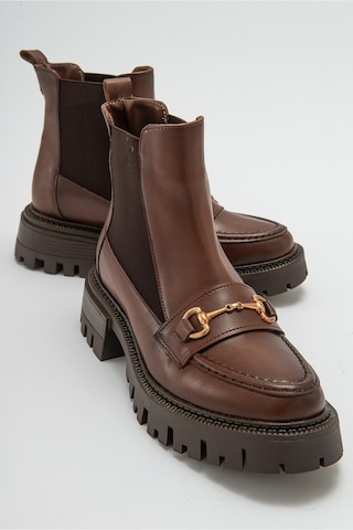 Luvishoes Vesper Taba Tokalı Kadın Chelsea Bot Taba