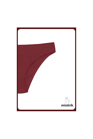 Taranto Model Fitilli Pamuklu Slip Esnek Komforlu Hava Alan Külot Bordo Renk Bordo