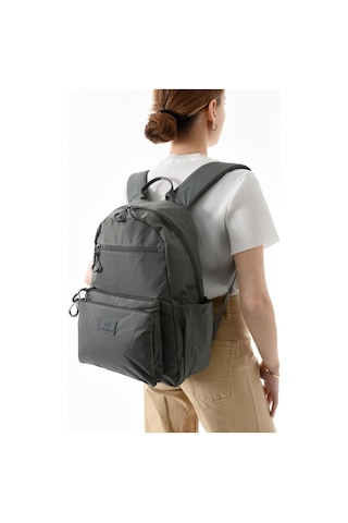 Baginn Unisex Sırt Çantası Paraşüt Kumaş Hafif Çok Cepli Yağmur İtici Kumaş 40 28 Cm 571 Collection Gri