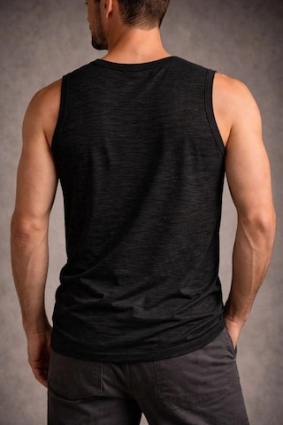 Freedom Store Erkek Flamlı Kumaş Kolsuz Atlet Günlük Fitness Spor T-shirt - Siyah