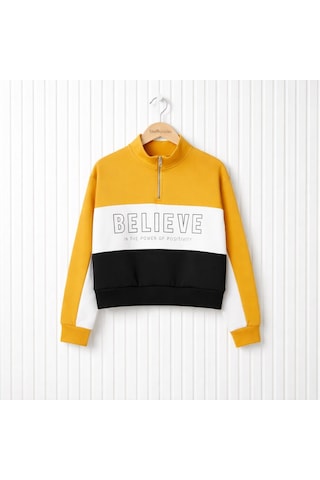 Believe Kız Çocuk Sweatshirt Sarı