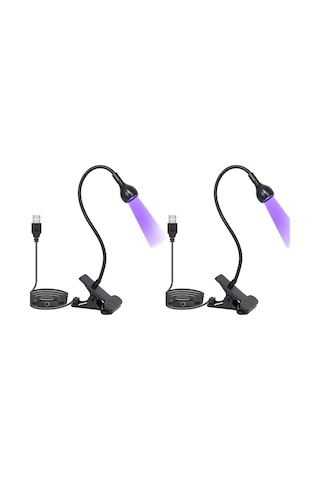 Xurunkeji Taşınabilir Ev Tırnak Lambası Led Tırnak Kurutucusu Tırnak Kürleme Lambası Siyah Kaz Boynu Ve Jel Tırnaklar İçin Uygun Klipsli