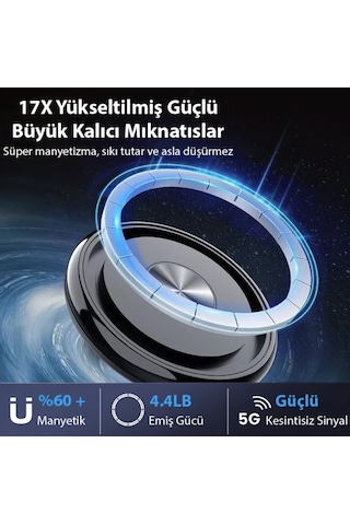 Manyetik Araç İçi Telefon Tutucu Torpido Üzeri Ekran Üzeri Kullanım İçin Tüm Araçlara Uyumlu