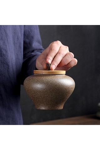 Pazly Seramik Çay Kutusu Kurutmuş Meyve Depolama Kaba Çömlek Teneke Mühürlü Şişe Baharat Kavanoz Çay Caddy Hediye A Diğer