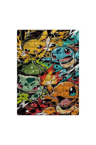 Ghostbastır Design Pokemon 99 Parça Ayaklı Puzzle Dekoratif Çocuk Yapbozu 004